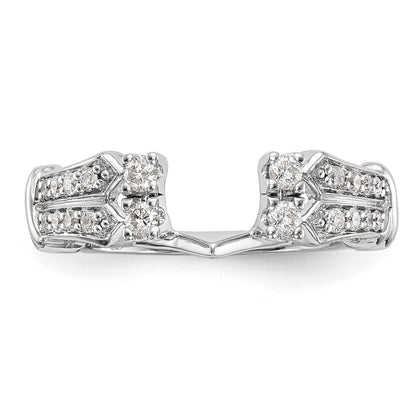 14K Weißgold Diamant-Wickelring, natürliche Diamanten