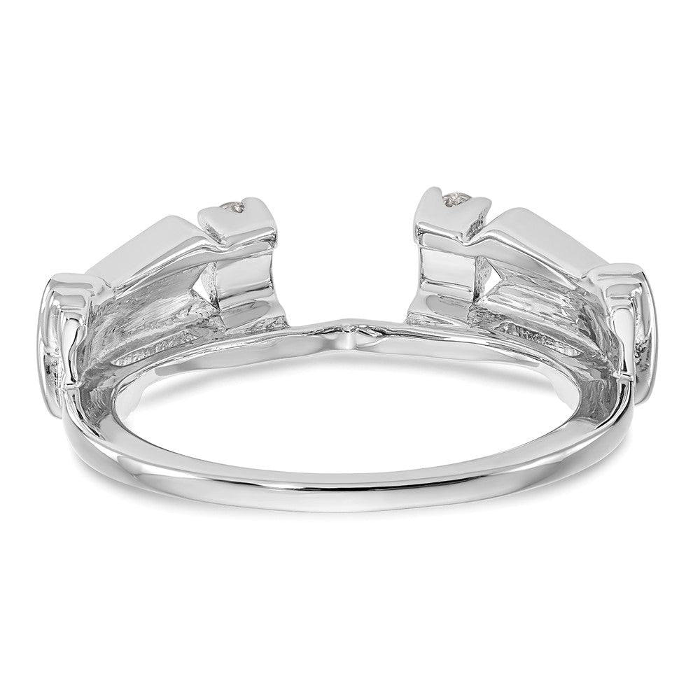 14K Weißgold Diamant-Wickelring, natürliche Diamanten