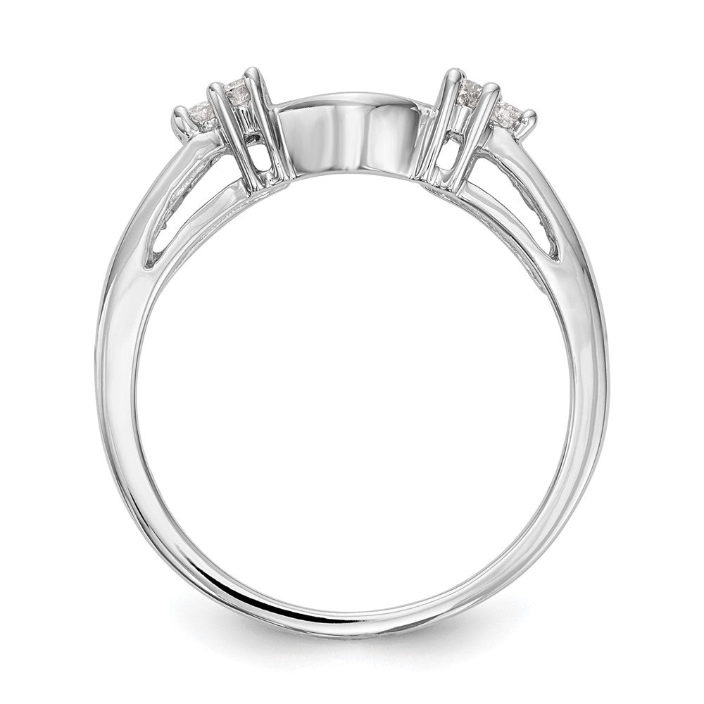 14K Weißgold Ring-Verstärkung mit 0,25 ct. im Labor gezüchteten Diamanten, VS/SI+ G+