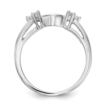 14K Weißgold Ring-Verstärkung mit 0,25 ct. im Labor gezüchteten Diamanten, VS/SI+ G+