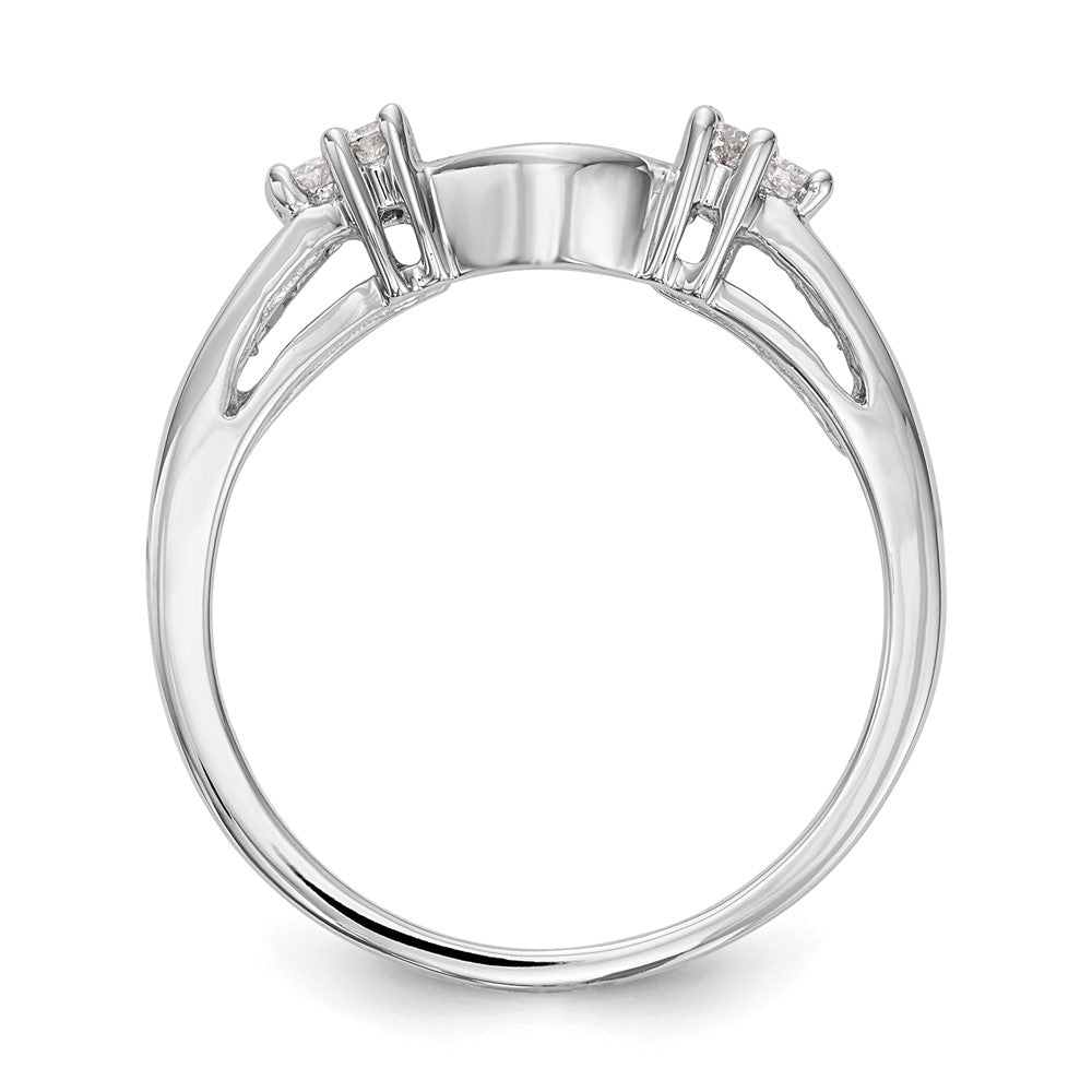14K Weißgold Diamant-Wickelring, natürlicher Diamant