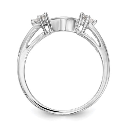 14K Weißgold Diamant-Wickelring, natürlicher Diamant