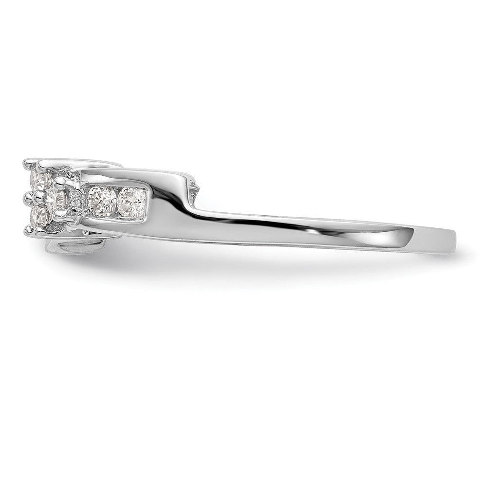 14K Weißgold Diamant-Wickelring, natürlicher Diamant