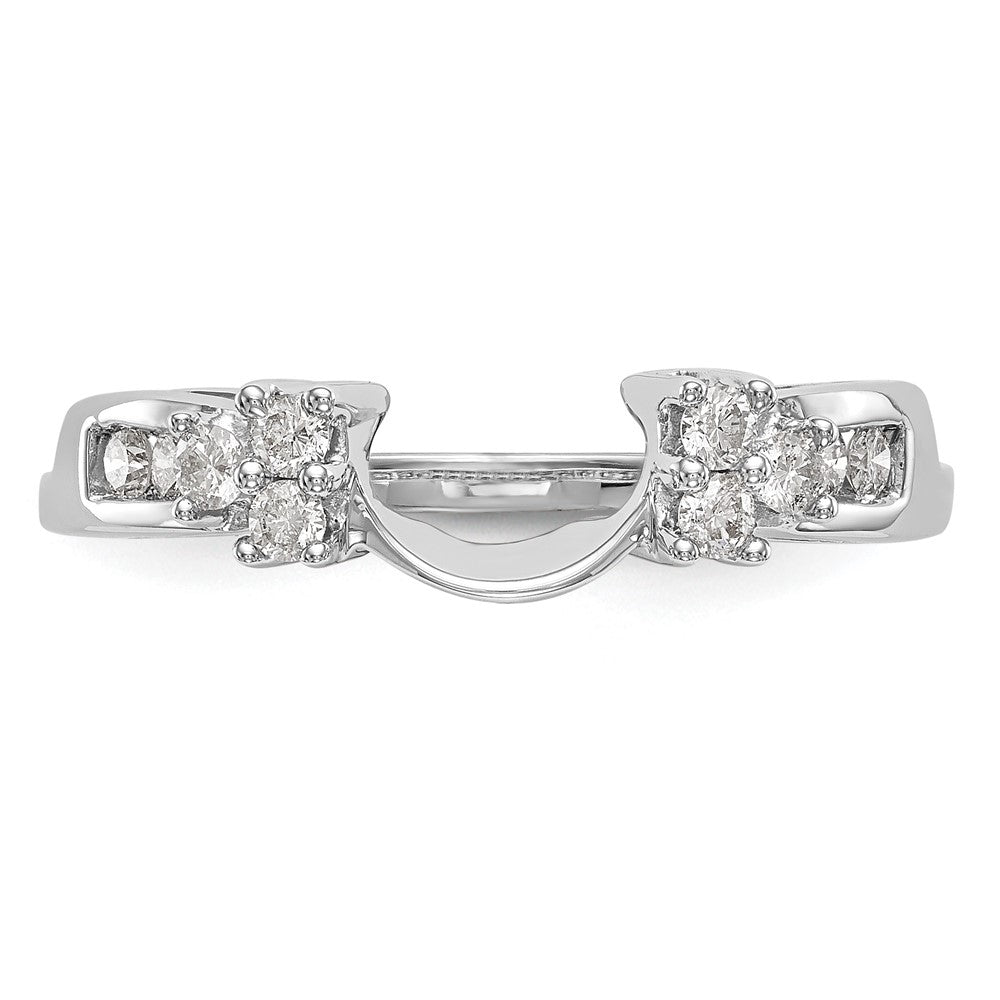 14K Weißgold Ring-Verstärkung mit 0,25 ct. im Labor gezüchteten Diamanten, VS/SI+ G+