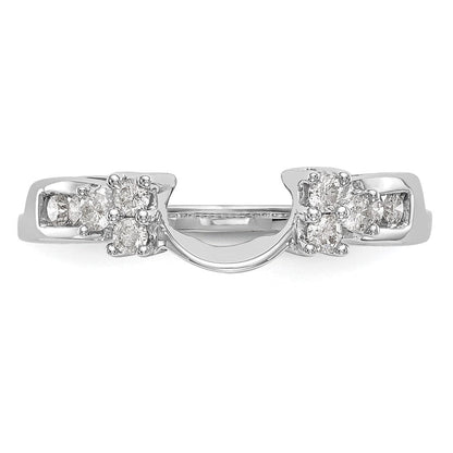 14K Weißgold Ring-Verstärkung mit 0,25 ct. im Labor gezüchteten Diamanten, VS/SI+ G+