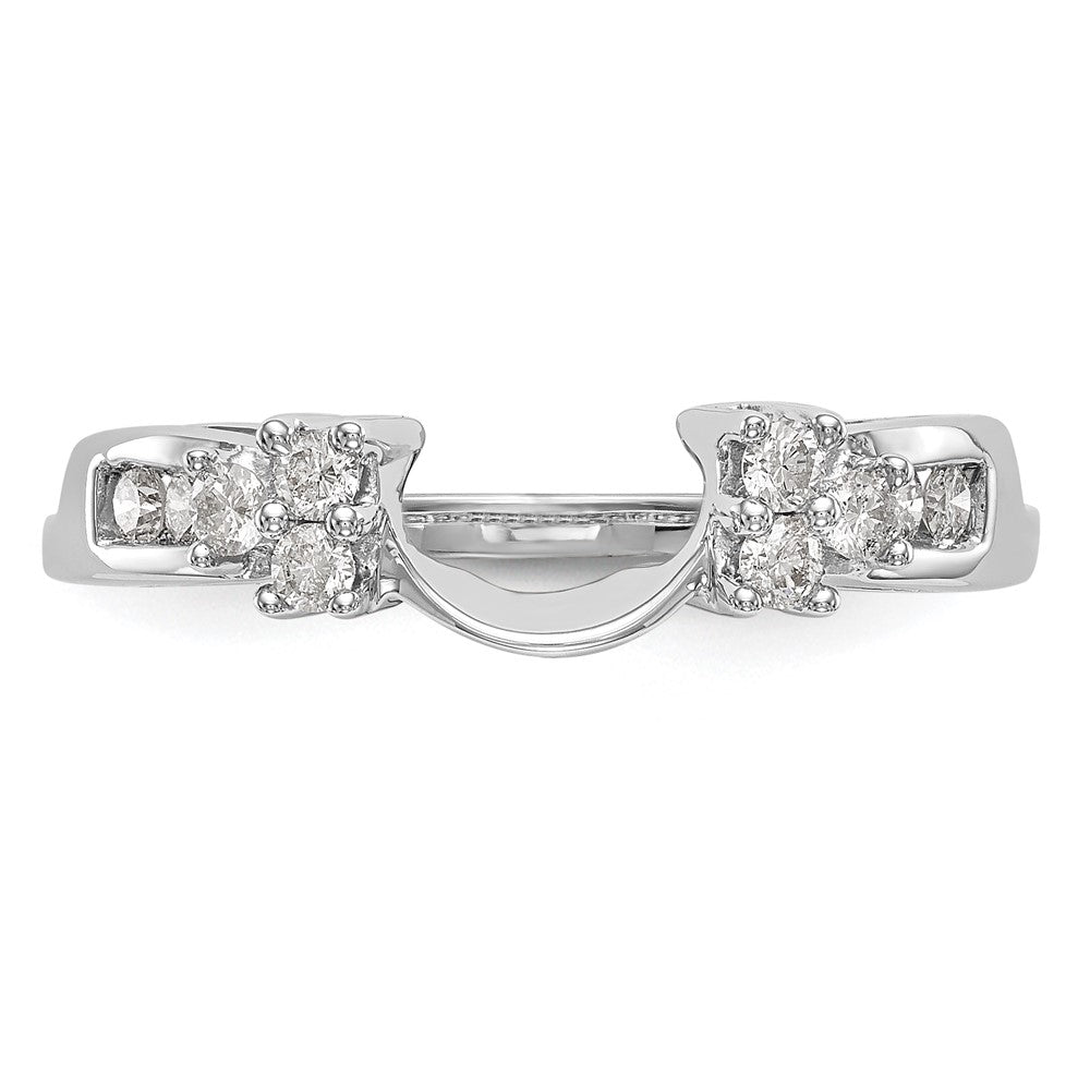 14K Weißgold Diamant-Wickelring, natürlicher Diamant