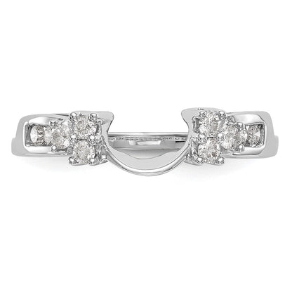 14K Weißgold Diamant-Wickelring, natürlicher Diamant