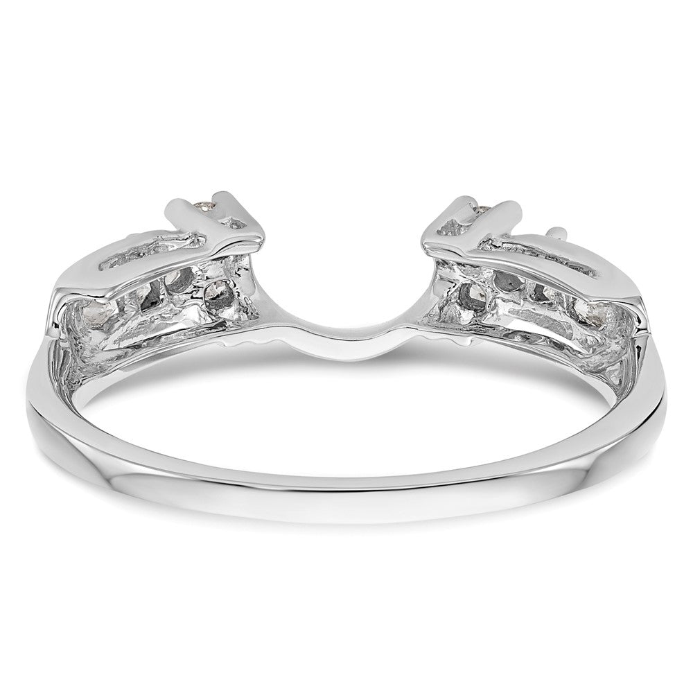 14K Weißgold Diamant-Wickelring, natürlicher Diamant