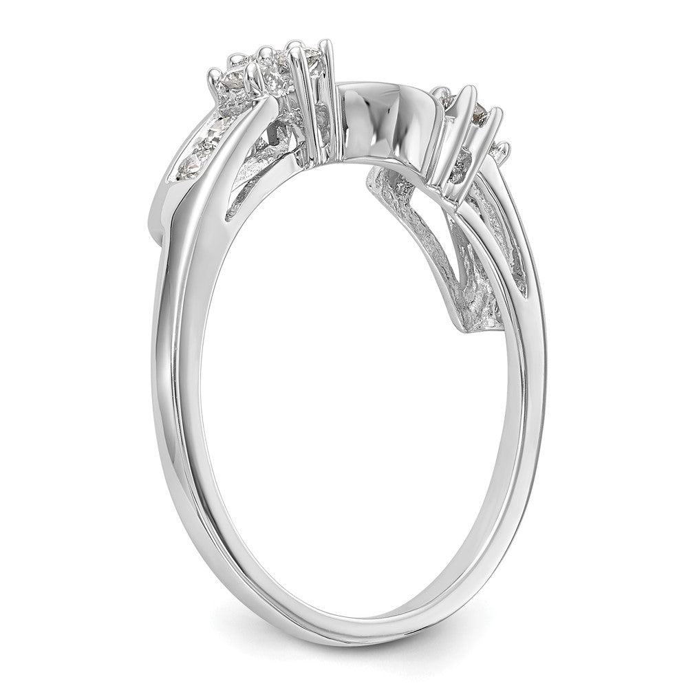 14K Weißgold Ring-Verstärkung mit 0,25 ct. im Labor gezüchteten Diamanten, VS/SI+ G+