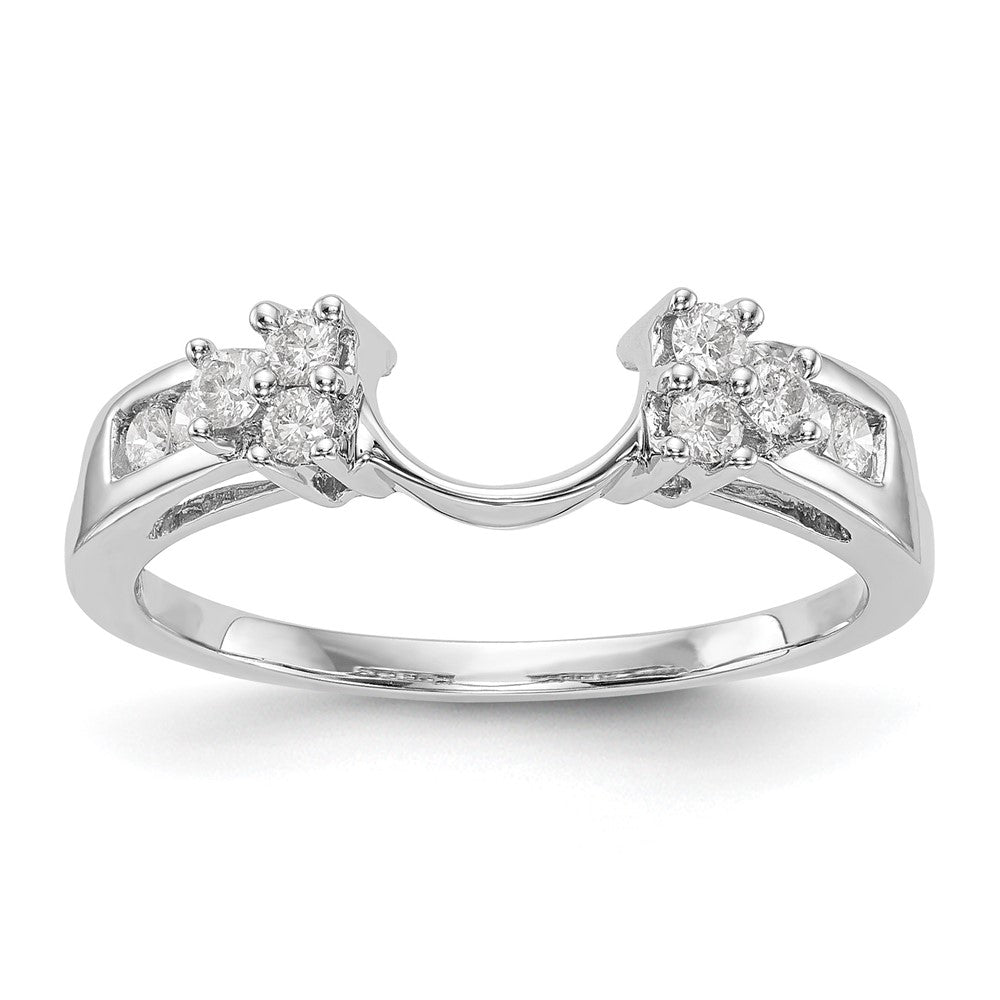 14K Weißgold Ring-Verstärkung mit 0,25 ct. im Labor gezüchteten Diamanten, VS/SI+ G+