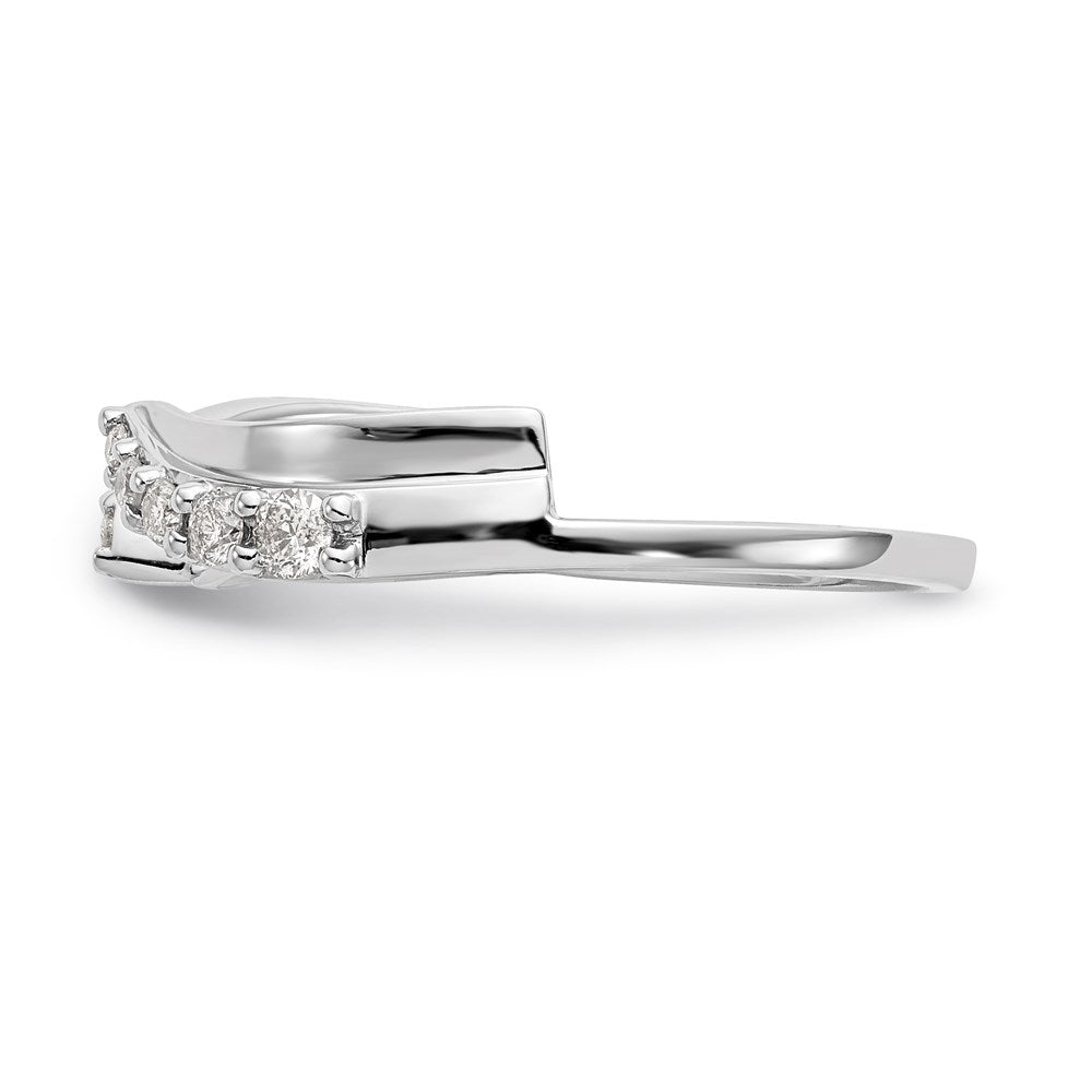 14K Weißgold Diamant-Wickelring, natürlicher Diamant