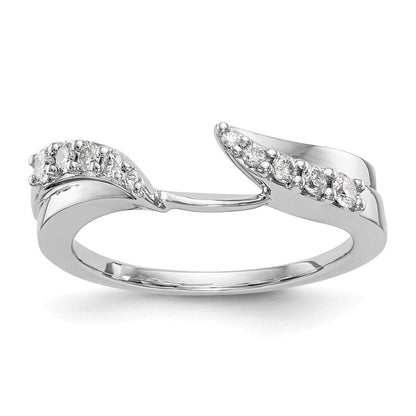 14K Weißgold Diamant-Wickelring, natürlicher Diamant