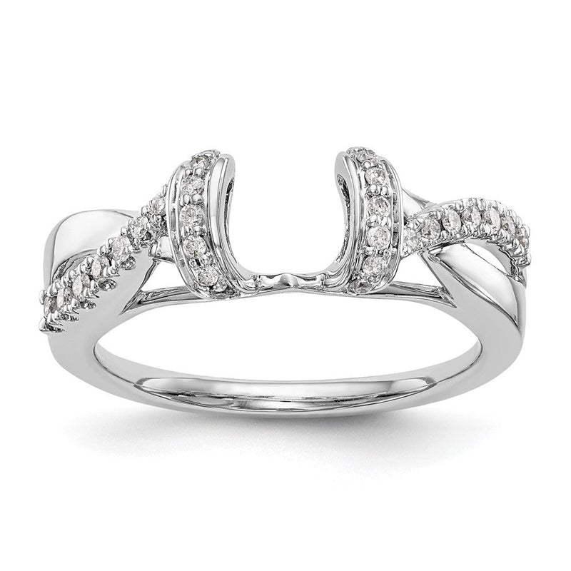 14K Weißgold Diamant-Wickelring, 0,23 ct Gesamtgewicht