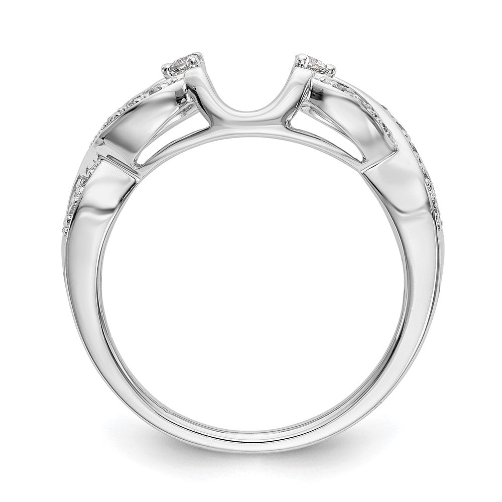 14K Weißgold Diamant-Wickelring