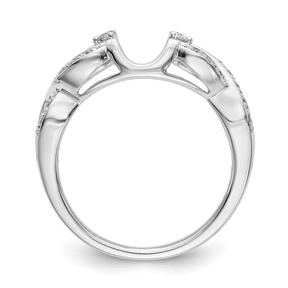 14K Weißgold Diamant-Wickelring
