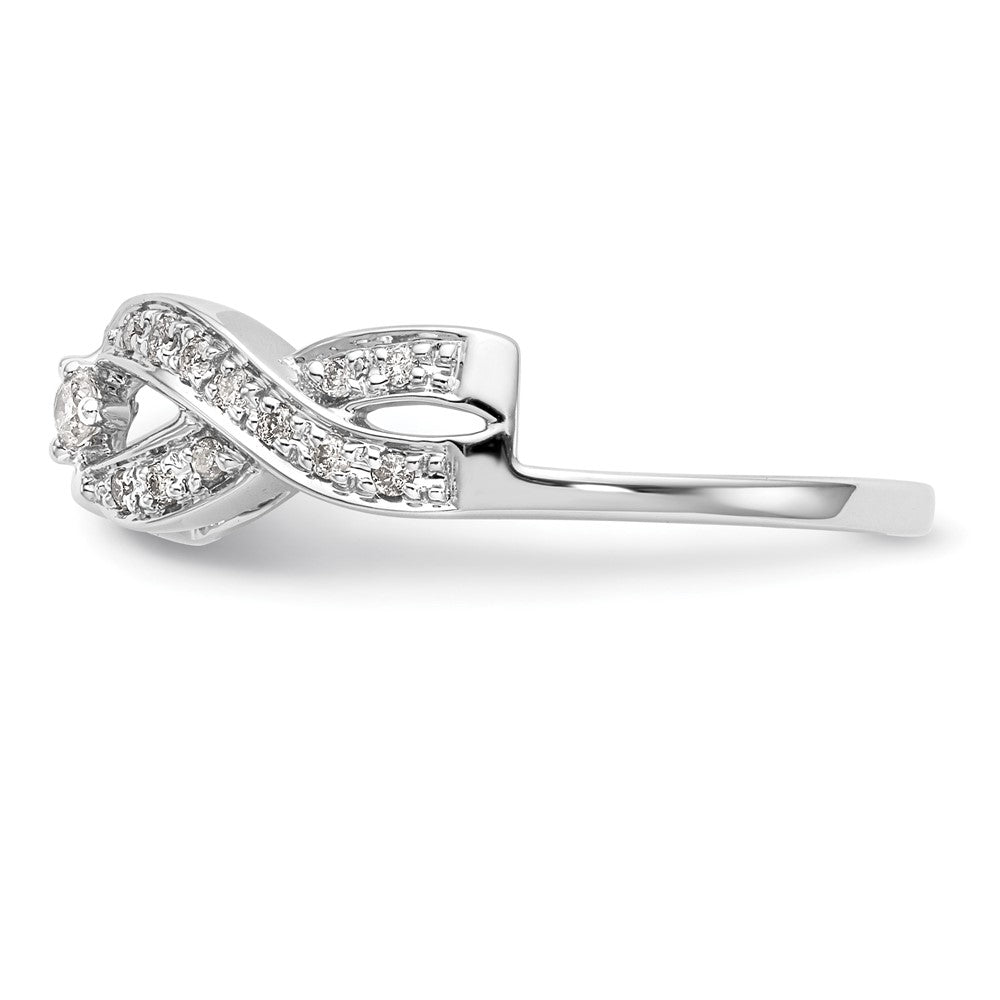 14K Weißgold Diamant-Wickelring