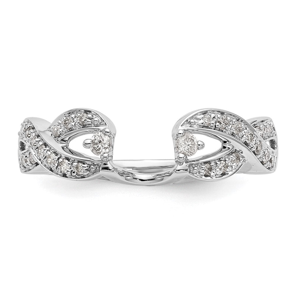 14K Weißgold Diamant-Wickelring