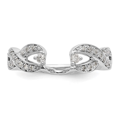 14K Weißgold Diamant-Wickelring