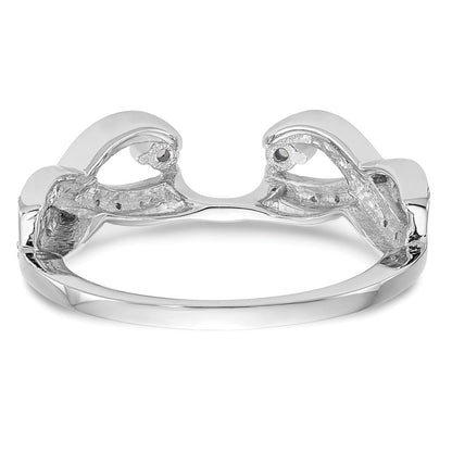14K Weißgold Diamant-Wickelring