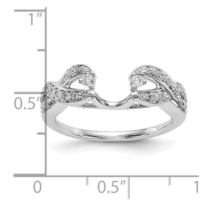 14K Weißgold Diamant-Wickelring