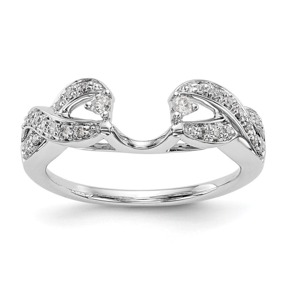 14K Weißgold Diamant-Wickelring