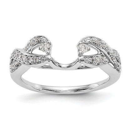 14K Weißgold Diamant-Wickelring