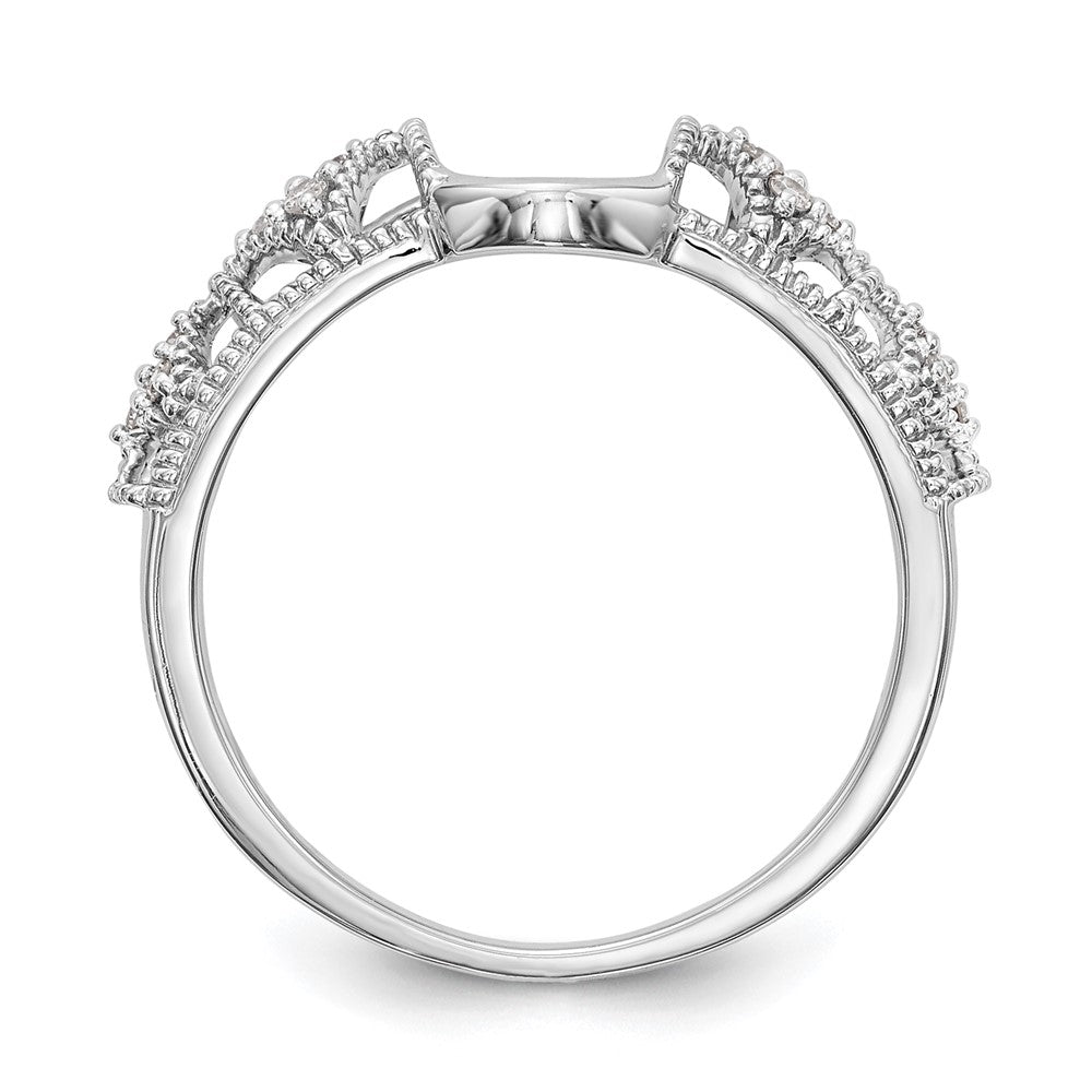14K Weißgold Diamant-Ehering, natürliche Diamanten