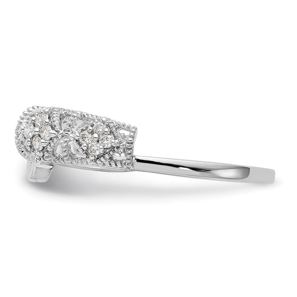 14K Weißgold Diamant-Ehering, natürliche Diamanten