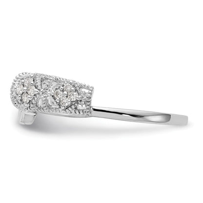 14K Weißgold Diamant-Ehering, natürliche Diamanten