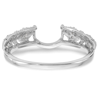 14K Weißgold Diamant-Ehering, natürliche Diamanten