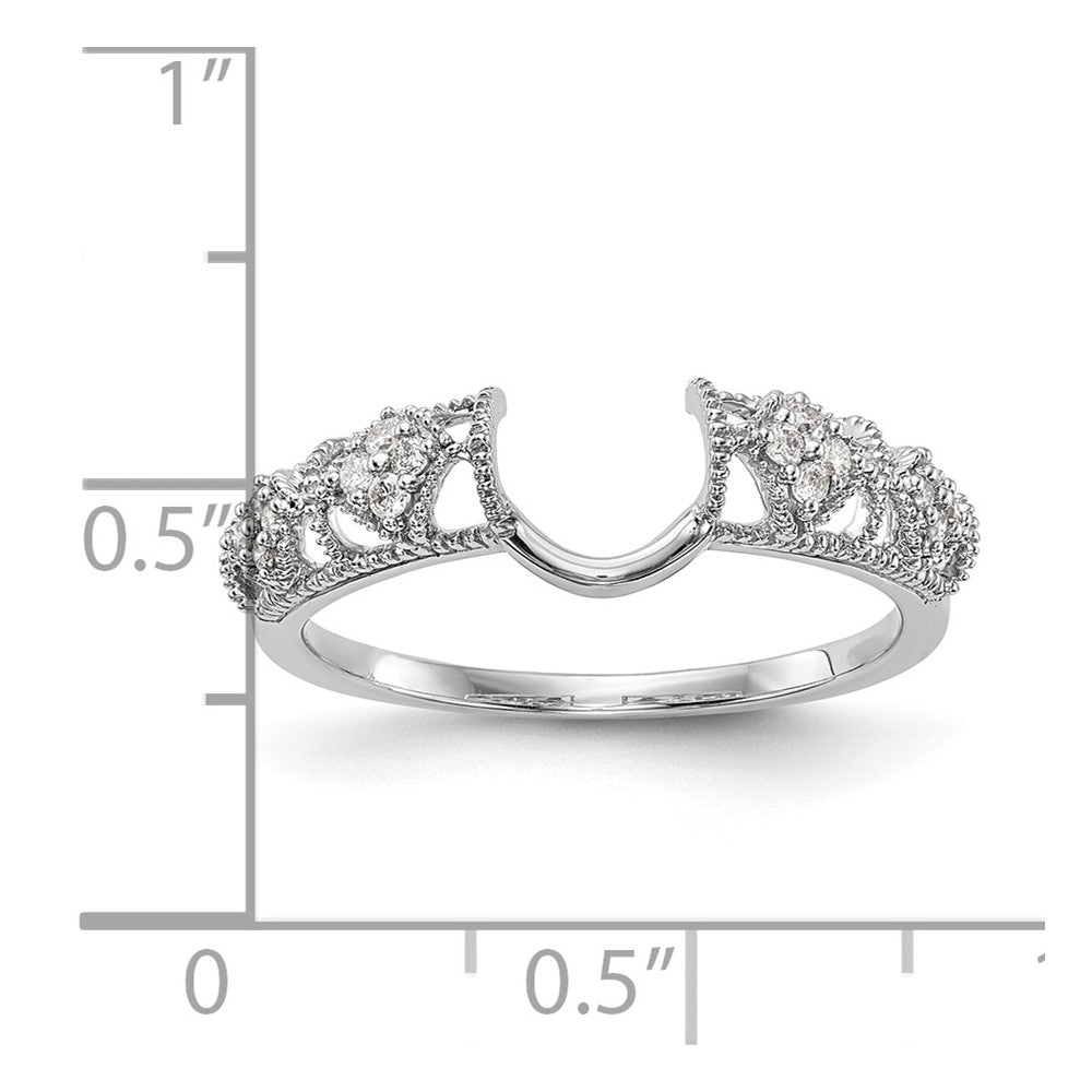 14K Weißgold Diamant-Ehering, natürliche Diamanten