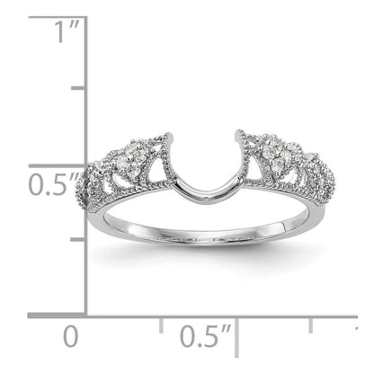 14K Weißgold Diamant-Ehering, natürliche Diamanten