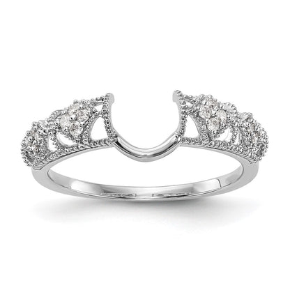 14K Weißgold Diamant-Ehering, natürliche Diamanten