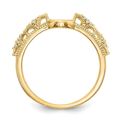 14K Gelbgold Wickelring mit echten Diamanten