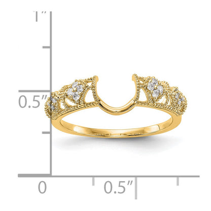 14K Gelbgold Wickelring mit echten Diamanten
