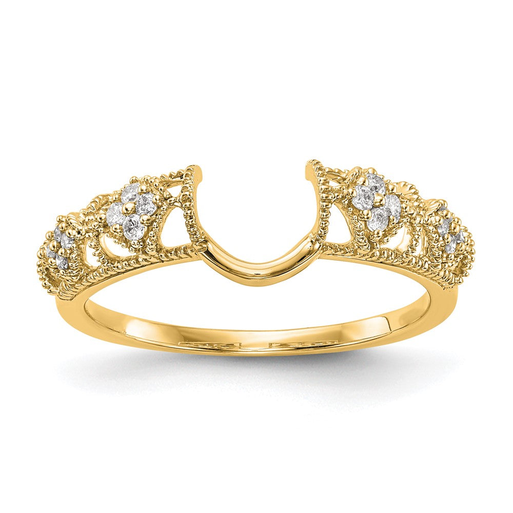14K Gelbgold Wickelring mit echten Diamanten