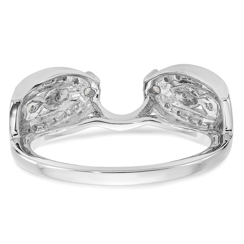 14K Weißgold Diamant-Wickelring, natürlicher Diamant