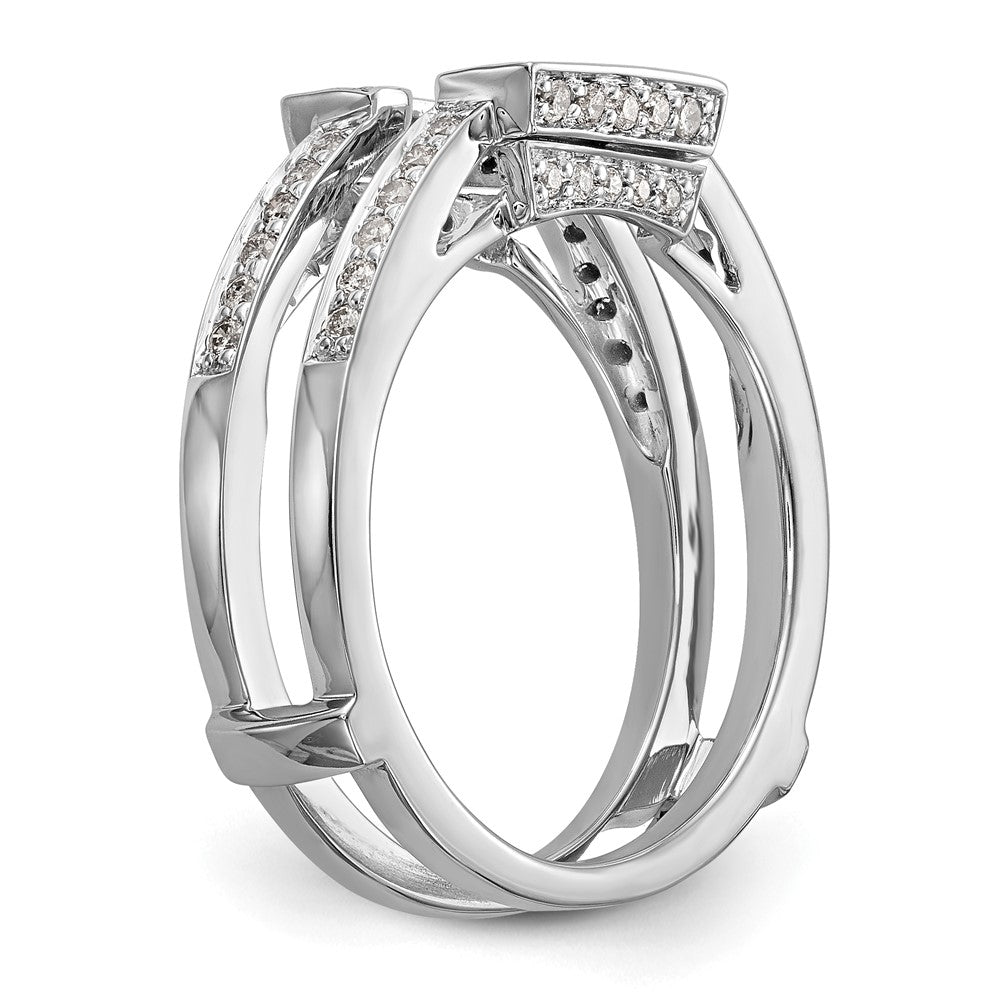 14K Weißgold Ehering mit natürlichen Diamanten, 0,426 ct Gesamtgewicht