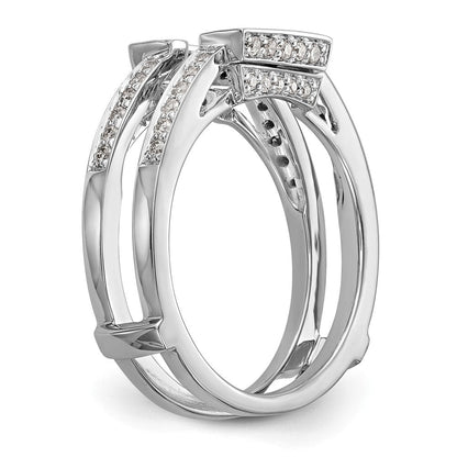 14K Weißgold Ehering mit natürlichen Diamanten, 0,426 ct Gesamtgewicht