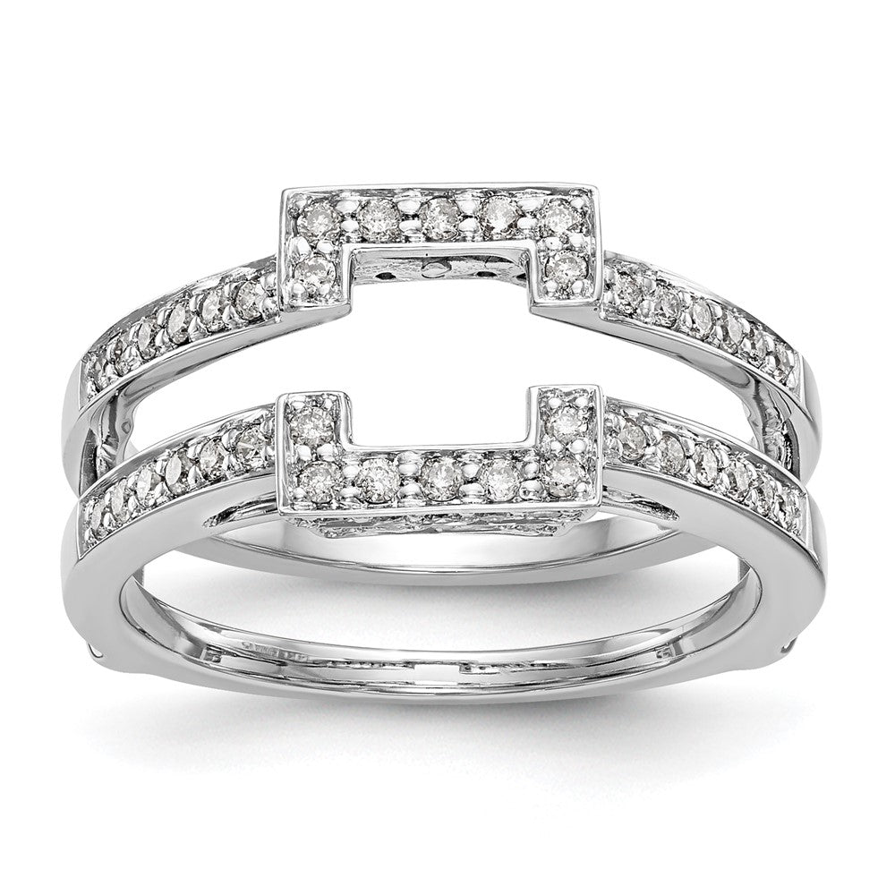 14K Weißgold Ehering mit natürlichen Diamanten, 0,426 ct Gesamtgewicht