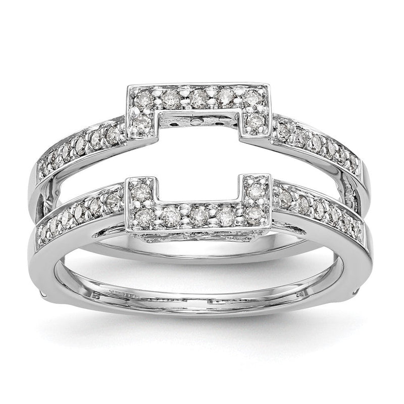 14K Weißgold Ehering mit natürlichen Diamanten, 0,426 ct. Gesamtgewicht