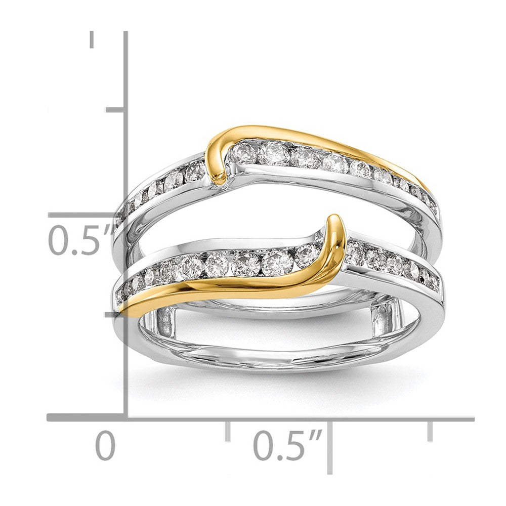 14K Bicolor Gold Ring-Guard mit natürlichem Diamant