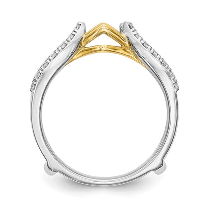 14K Bicolor Ring-Guard mit 0,25 ct. im Labor gezüchteten Diamanten, VS/SI+ G+