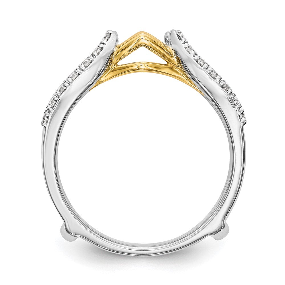 14K Bicolor-Gold Diamant-Ehering