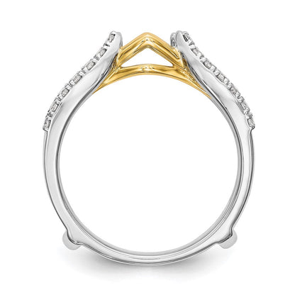 14K Bicolor-Gold Diamant-Ehering