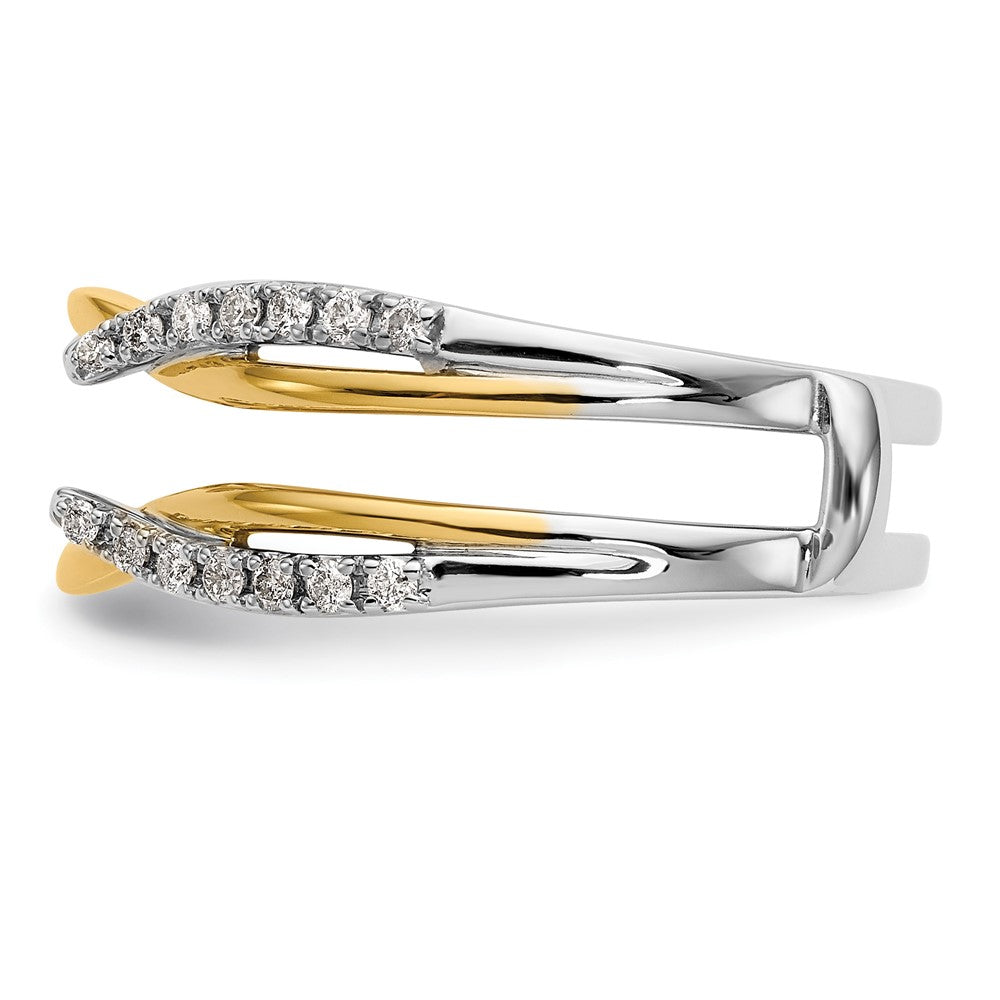 14K Bicolor Ring-Guard mit 0,25 ct. im Labor gezüchteten Diamanten, VS/SI+ G+