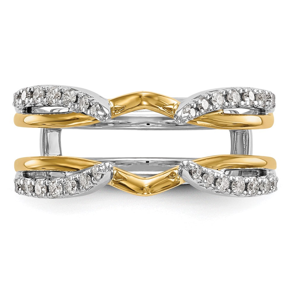14K Bicolor-Gold Diamant-Ehering