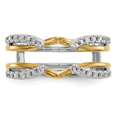 14K Bicolor-Gold Diamant-Ehering