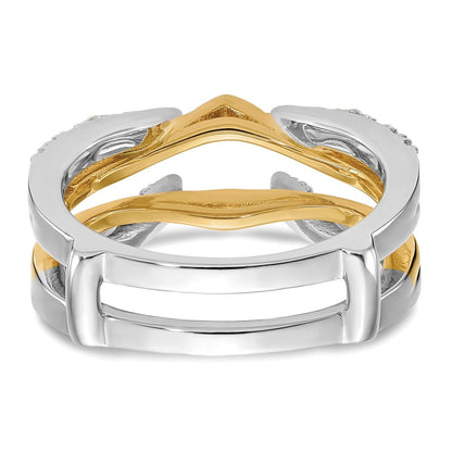 14K Bicolor-Gold Diamant-Ehering