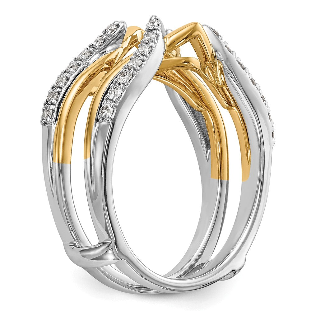 14K Bicolor Ring-Guard mit 0,25 ct. im Labor gezüchteten Diamanten, VS/SI+ G+